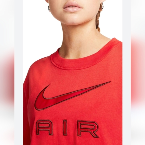 Rare Nike Air Woman's oversized heavy cotton t shirt Sz S fits M/L - Picture 3 of 10